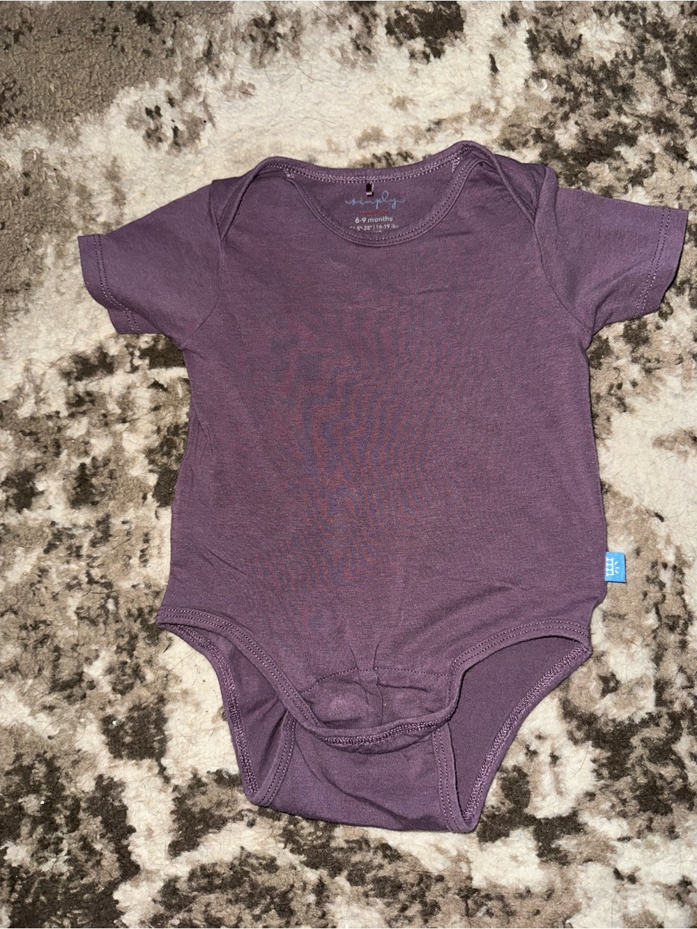 Magnetic Me Plum Short Sleeve Baby One-Piece Bodysuit